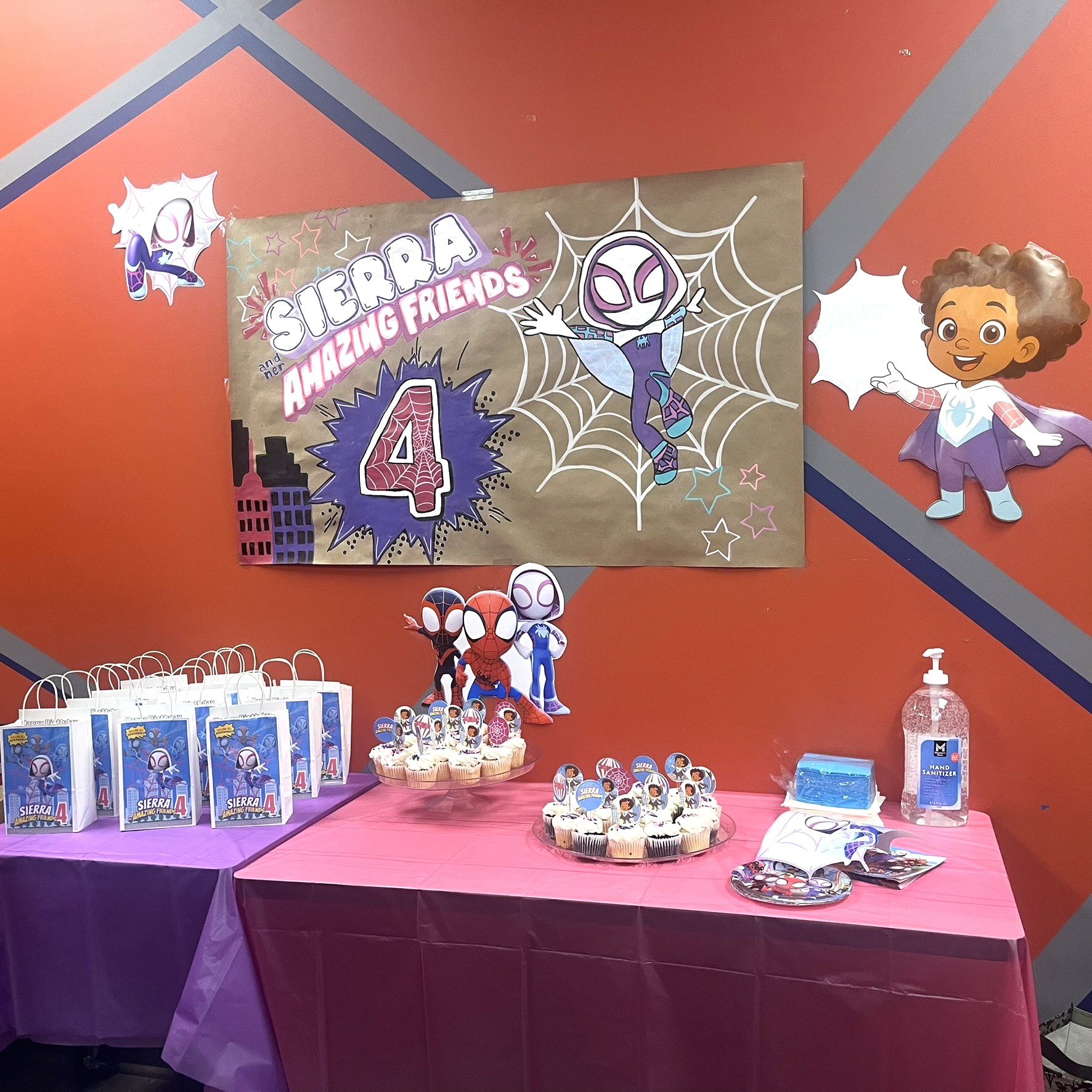 Colorful kids birthday party setup